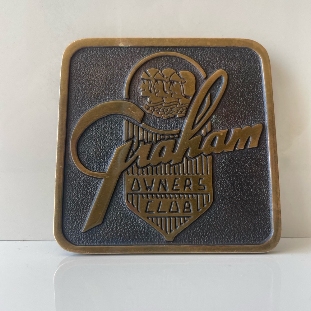 Graham Antique Cars Brass Belt Buckle